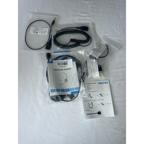 Office Headset with RJ9 Jack for Cisco Phone with Mic Noise Cancelling, Black - Picture 4 of 5